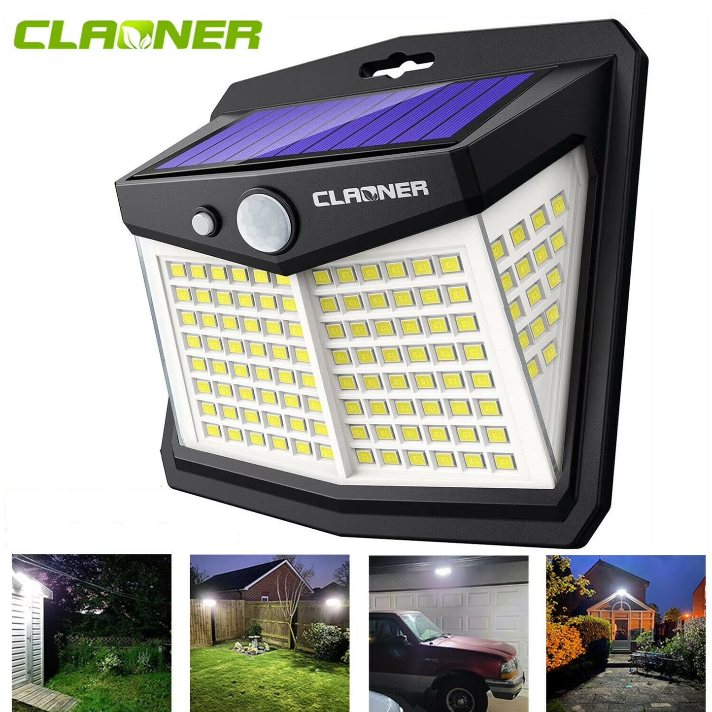 Solar Motion Lights Outdoor Waterproof, 270° Security Wall Lights 3 Lighting Modes Motion Sensor Outdoor Lights