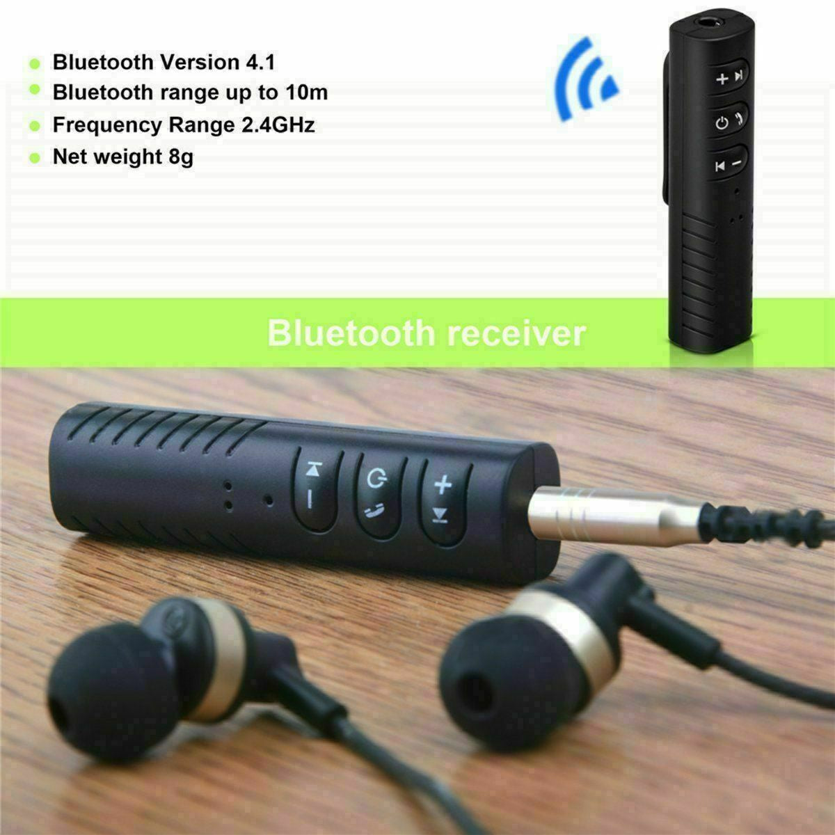 Wireless Bluetooth Receiver 3.5Mm AUX Audio Stereo Music Hands Free Car BT#153