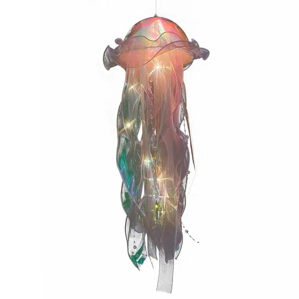 LED Jellyfish Light DIY Jellyfish Hang Lamp Atmosphere Decorative Lamp for Party Handmade Decorative Ball Lamp for Living Room