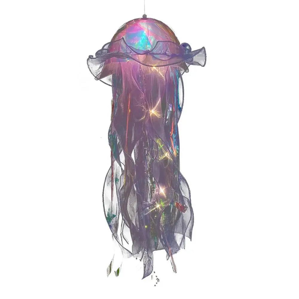 LED Jellyfish Light DIY Jellyfish Hang Lamp Atmosphere Decorative Lamp for Party Handmade Decorative Ball Lamp for Living Room