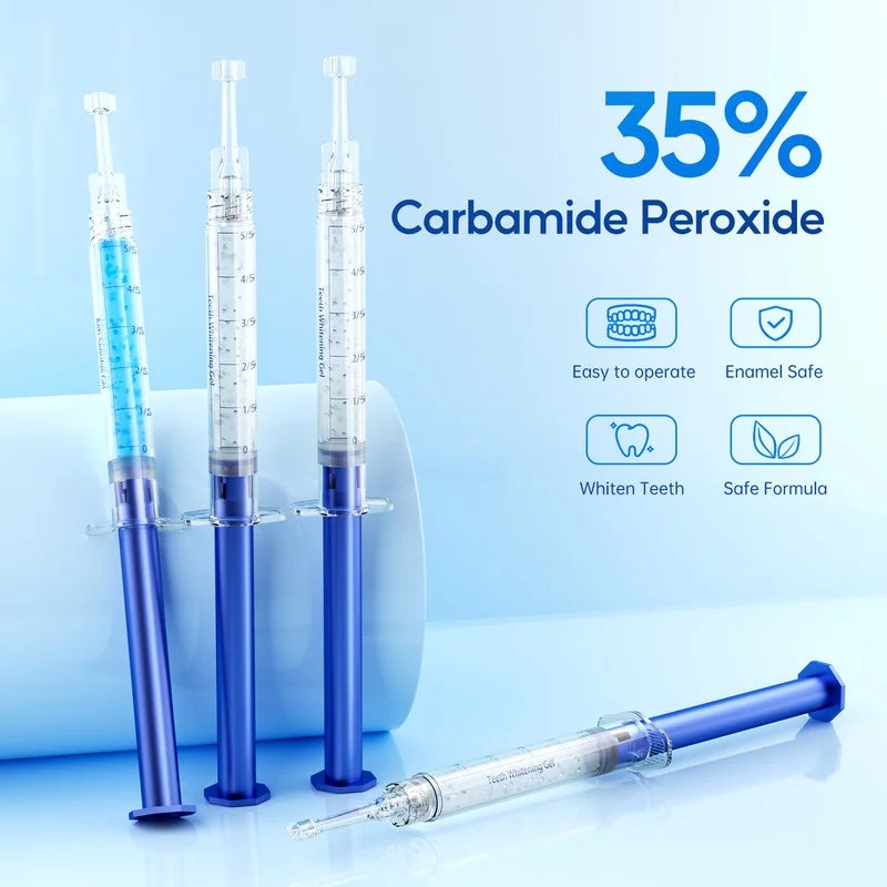 Super Whitening Gel for Sensitive Teeth, 3*3Ml Whitening Gel and 1*3Ml Anti-Sensitive Gel, Safe and Fast and Gentle Teeth