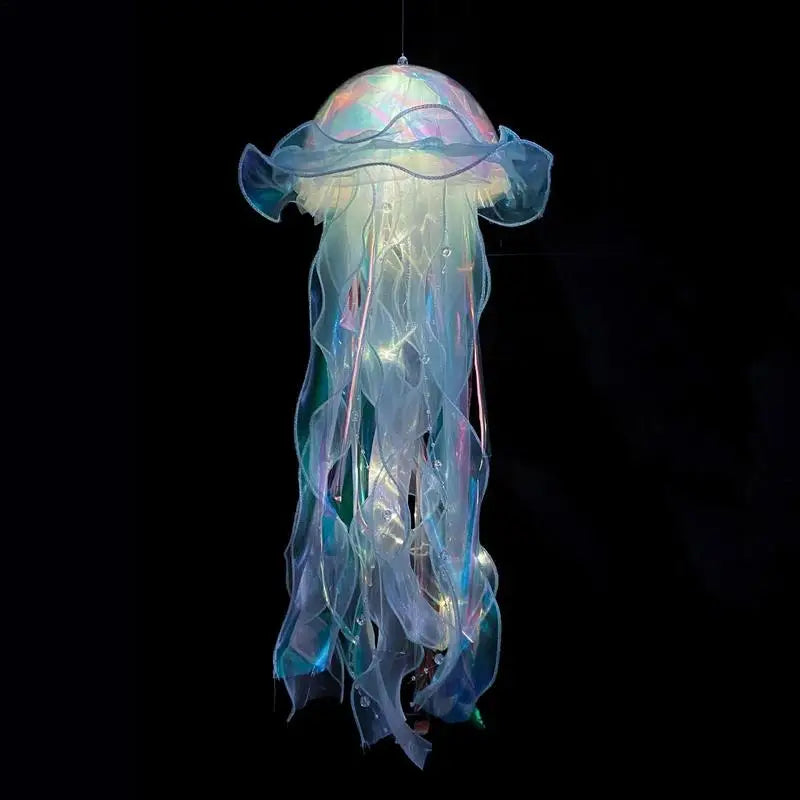 LED Jellyfish Light DIY Jellyfish Hang Lamp Atmosphere Decorative Lamp for Party Handmade Decorative Ball Lamp for Living Room