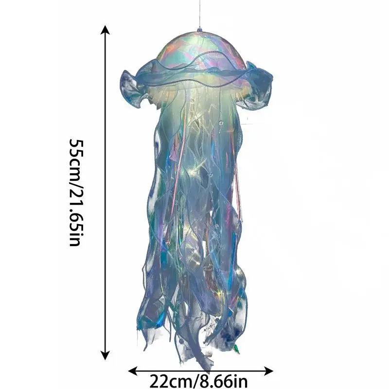LED Jellyfish Light DIY Jellyfish Hang Lamp Atmosphere Decorative Lamp for Party Handmade Decorative Ball Lamp for Living Room